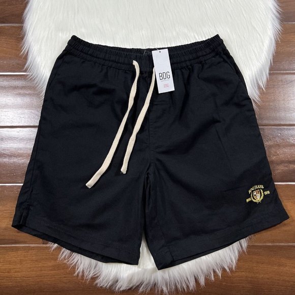 BDG Urban Outfitters Men's Size Small‎ Black Twill Drawstring Pull On Shorts - Picture 1 of 8